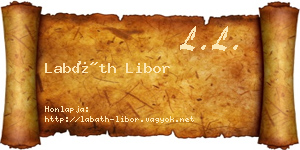 Labáth Libor névjegykártya